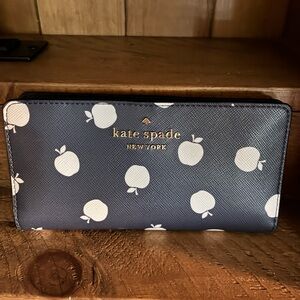 Kate Spade Staci Large Bifold Wallet Saffiano Leather Orchard